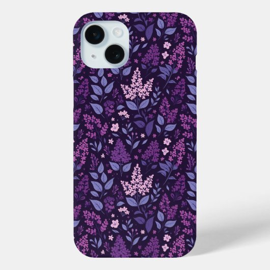 Levendig Lila bloemmotief Case-Mate iPhone Case (Achterkant)