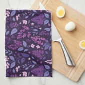 Levendig Lila bloemmotief Theedoek (Quarter Fold)