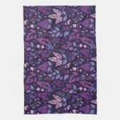 Levendig Lila bloemmotief Theedoek (Verticaal)