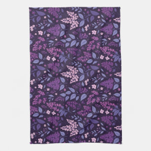 Levendig Lila bloemmotief Theedoek