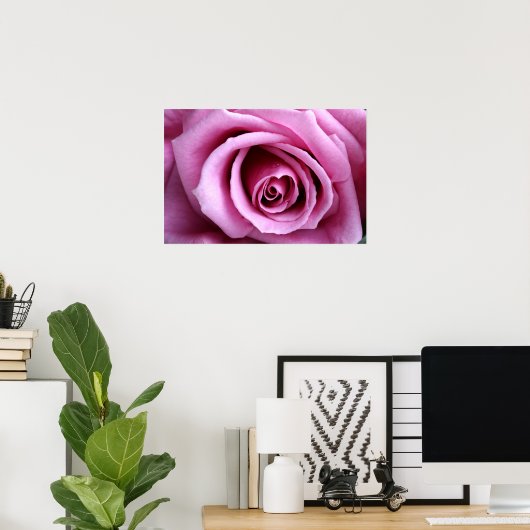 Levendig lila poster (Thuiskantoor)