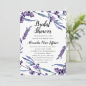 Levendig Lila Waterverf Vrijgezellenfeest Kaart (Staand voorkant)