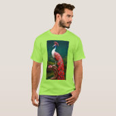 "Levendig Limoen Peacock Graphic T-shirt – Embrace (Voorkant volledig)