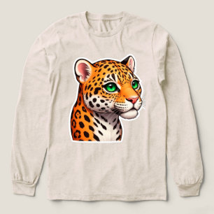 Levendig Luipaardportret Met Krachtige Vlekken Tri-Blend Shirt