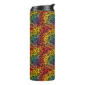 Levendig luipaardprintpatroon thermosbeker (Gedraaid links)