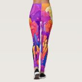 Levendig maanverlicht bos leggings (Achterkant)