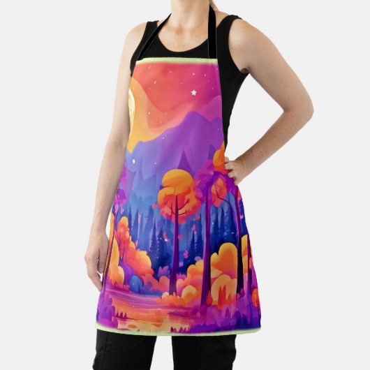 Levendig maanverlicht bos schort (Insitu)