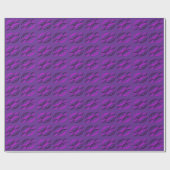 Levendig magenta bladpatroon cadeaupapier (Vlak)