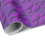 Levendig magenta bladpatroon cadeaupapier (Rol Hoek)