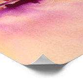 Levendig Magenta Bruin Abstract landschap met bome Poster (Hoek)