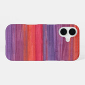Levendig Magenta en Paarse Abstracte Olieverf iPhone 16 Hoesje (Achterkant horizontaal)