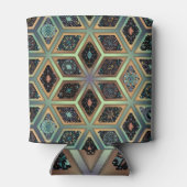 Levendig Mandala bloementapijt Blikjeskoeler (Achterkant)
