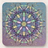 Levendig Mandala Hard Plastic Onderzetter (Voorkant)