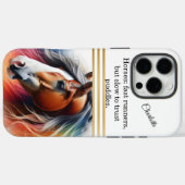 Levendig maned paard - AI kunst Case-Mate iPhone Case (Achterkant (horizontaal))
