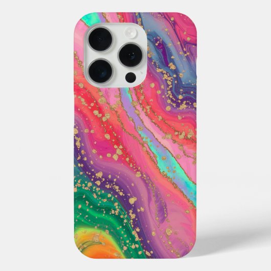 Levendig marmer Abstract met gouden accenten Case-Mate iPhone Case (Achterkant)