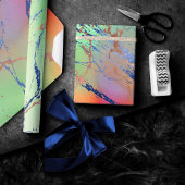 Levendig Marmer | Kleurrijk Krachtig Pastel Waterv Cadeaupapier