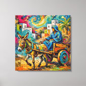 Levendig Marokkaans Dorpscanvasprint Canvas Afdruk (Voorkant)