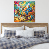 Levendig Marokkaans Dorpscanvasprint Canvas Afdruk (Insitu (Slaapkamer))
