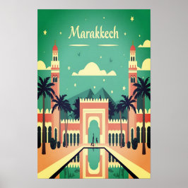 Levendig Marrakech: Wall Art Poster