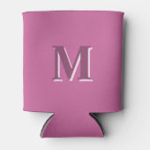 Levendig massief roze monogram, blikjeskoeler (Voorkant)