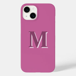 Levendig massief roze monogram Case-Mate iPhone 14 hoesje