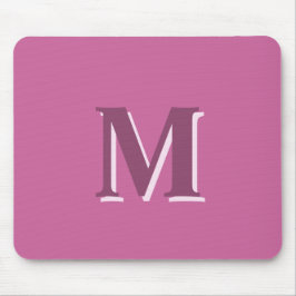 Levendig massief roze monogram muismat