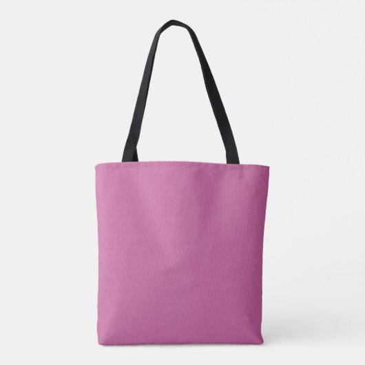 Levendig massief roze tote bag (Achterkant)