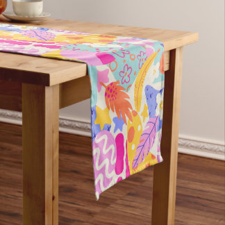 Levendig Maxi Patchwork Korte Tafelloper