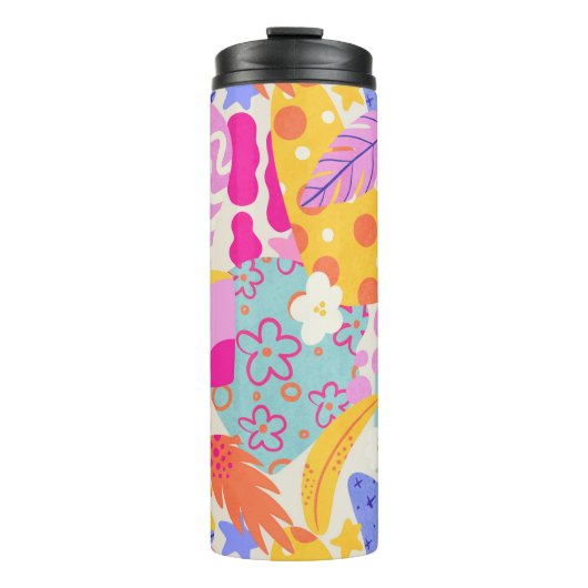 Levendig Maxi Patchwork Thermosbeker (Voorkant)
