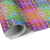 Levendig Meerkleurig 3D-ontwerp Mat Wrappingpapier Cadeaupapier (Rol Hoek)