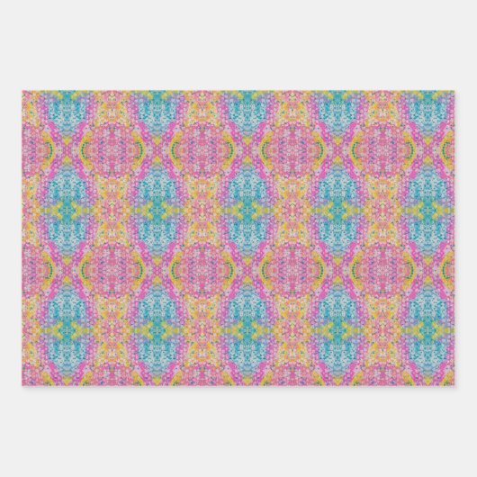 Levendig meerkleurig abstract ontwerp inpakpapier vel (Voorkant 2)