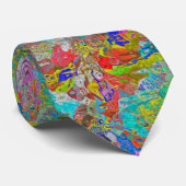 Levendig meerkleurig abstract ontwerp stropdas (Opgerold)