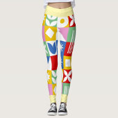 Levendig Meerkleurig Geometrisch Ontwerp Leggings