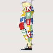 Levendig Meerkleurig Geometrisch Ontwerp Leggings