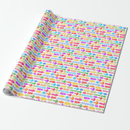 Levendig Meerkleurig Modern Geometrisch Pijlpuntpa Cadeaupapier