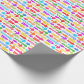 Levendig Meerkleurig Modern Geometrisch Pijlpuntpa Cadeaupapier (Hoek)