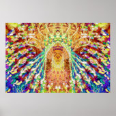 Levendig meerkleurig psychedelisch Abstract Poster (Voorkant)