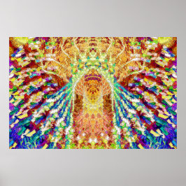 Levendig meerkleurig psychedelisch Abstract Poster