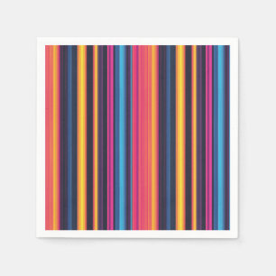 Levendig Meerkleurig Streep Modern Abstract Patroo Servet