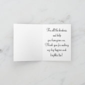 Levendig meisje met mand bedankkaart (Binnen)