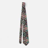 Levendig Metallic Blauwgroen Roze Blauw Goud Brons Stropdas (Achterkant)