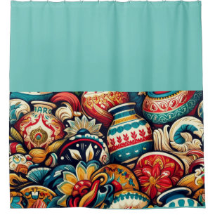Levendig Mexicaans Cantaro Design douchegordijn