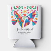 Levendig Mexicaans-geïnspireerd huwelijk Blikjeskoeler (Achterkant)