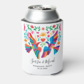 Levendig Mexicaans-geïnspireerd huwelijk Blikjeskoeler (Blikje Achterkant)