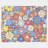 Levendig Millefiori Elegant Patroon Fleece Deken (Voorkant (Horizontaal))