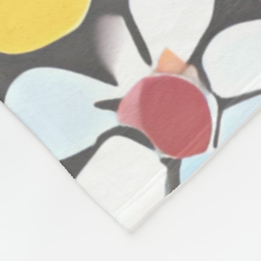 Levendig Millefiori Elegant Patroon Fleece Deken (Hoek)