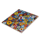 Levendig Millefiori Elegant Patroon Tegeltje (Zijkant)