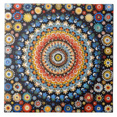 Levendig Millefiori Elegant Patroon Tegeltje (Voorkant)