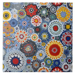 Levendig Millefiori Elegant Patroon Tegeltje