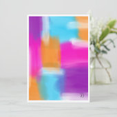 Levendig minimaal Abstract kunstwerk Bedankkaart (Staand voorkant)